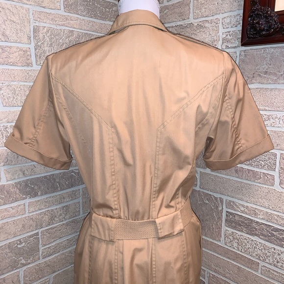 Sasson Paris New York Brown Tan Shirtdress - Picture 8 of 12